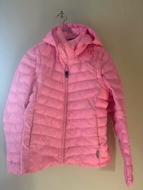 Kids Lightweight Pink Puffer Jacket with Hood